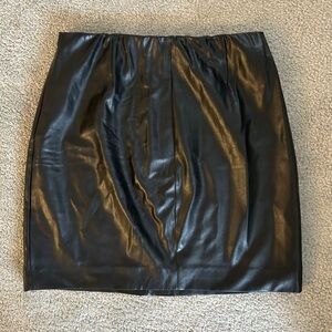 Talula black faux leather mini skirt size M